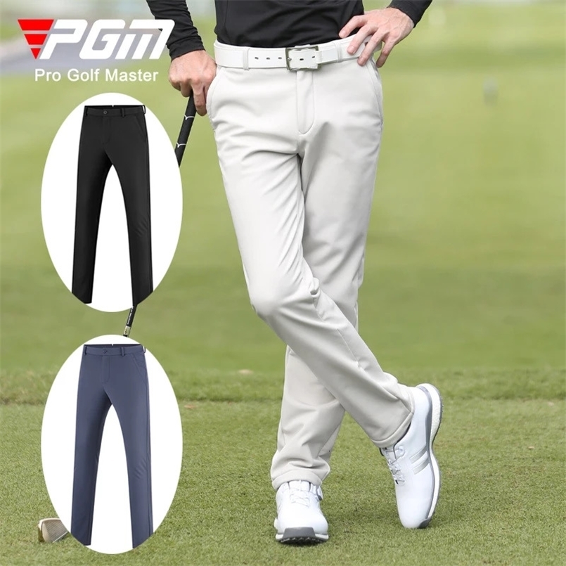 PGM Pantaloni da golf impermeabili invernali per uomo Pantaloni dritti in pile ispessimento Pantaloni lunghi caldi a prova di freddo maschile Taglia