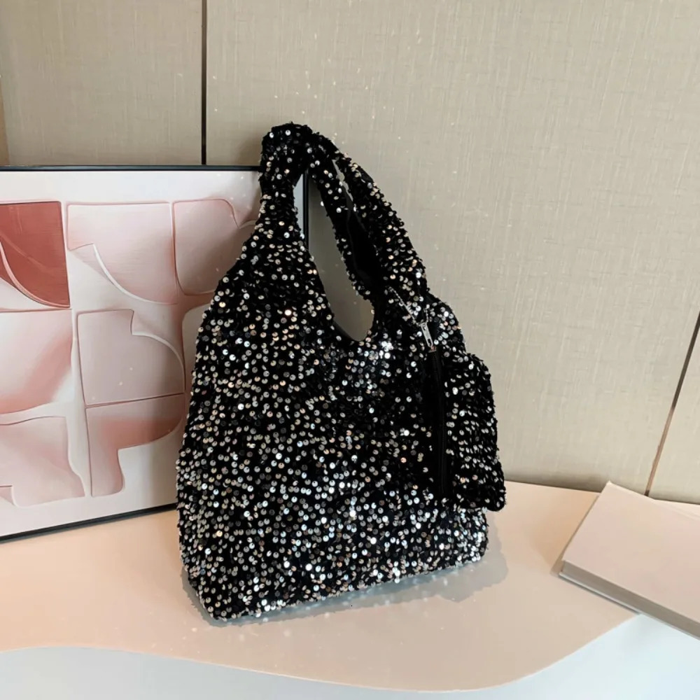 Tote Bag for Women Sequin Shoulder Bag Trendy Hobo Bag y ner Handbag Slouchy Underarm for Work Travel Shopping 260610