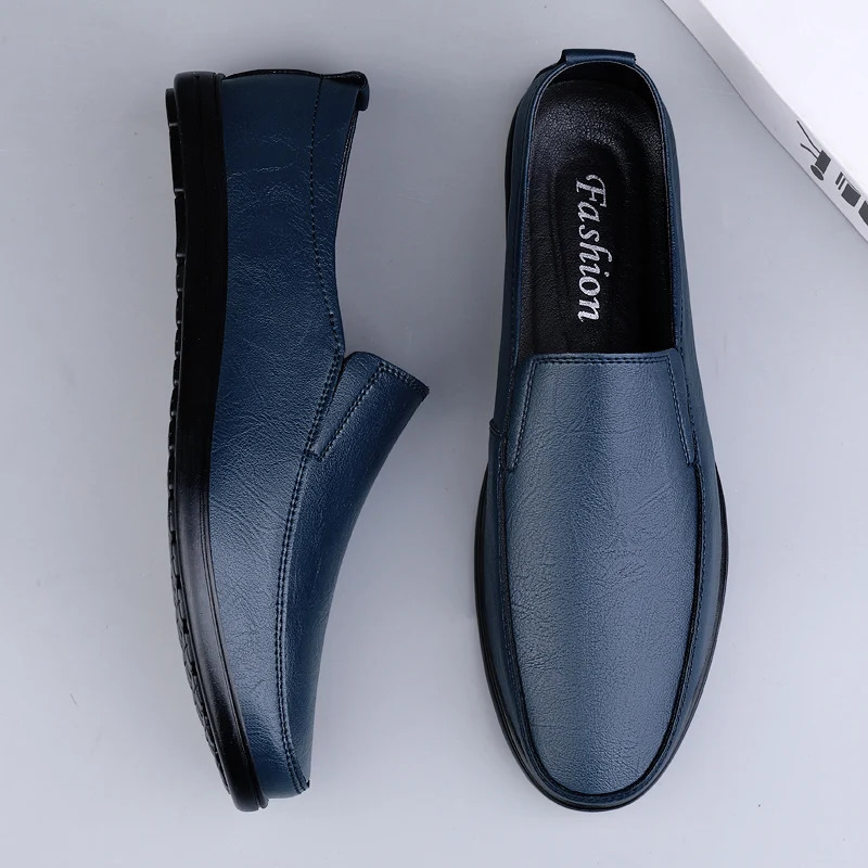 Genuine Leather Loafers Soft Casual Mens Moccasins Breathable Male Slip on Flats Versatile Lazy Driving Footwear Business Shoes 260611