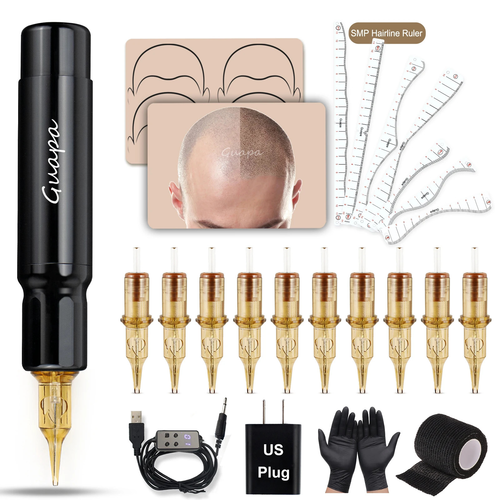 Scalp Micropigmentation Machine Kit Professional Hair Tattoo with Adjustable Needles for Hairline Restoration 260605
