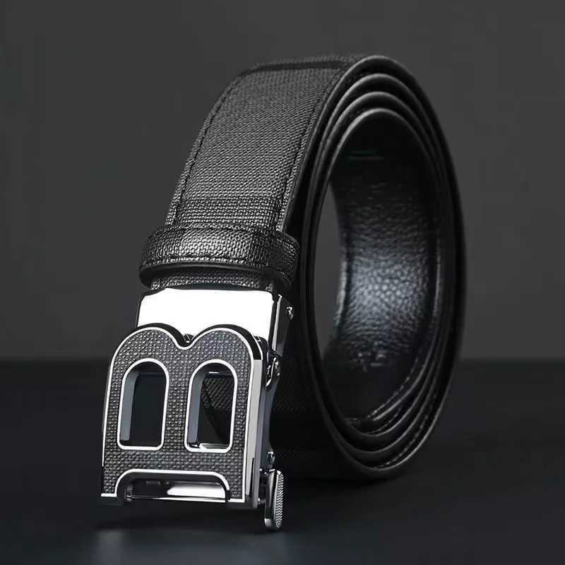 Genuine leather casual fashion mens belt cowhide alloy automatic buckle luxury brand mens belt versatile trendy blets for menT260612