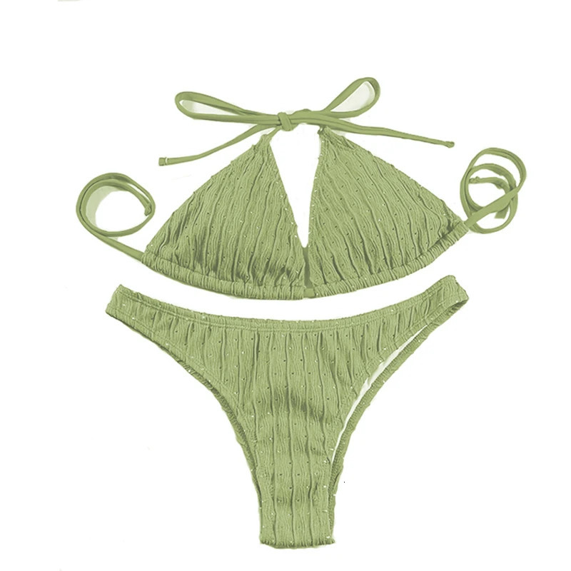 Sexy 2025 Jacquard con coulisse costume da bagno in due pezzi costume da bagno femminile bikini da donna set bagnante nuoto costumi da bagno per cos