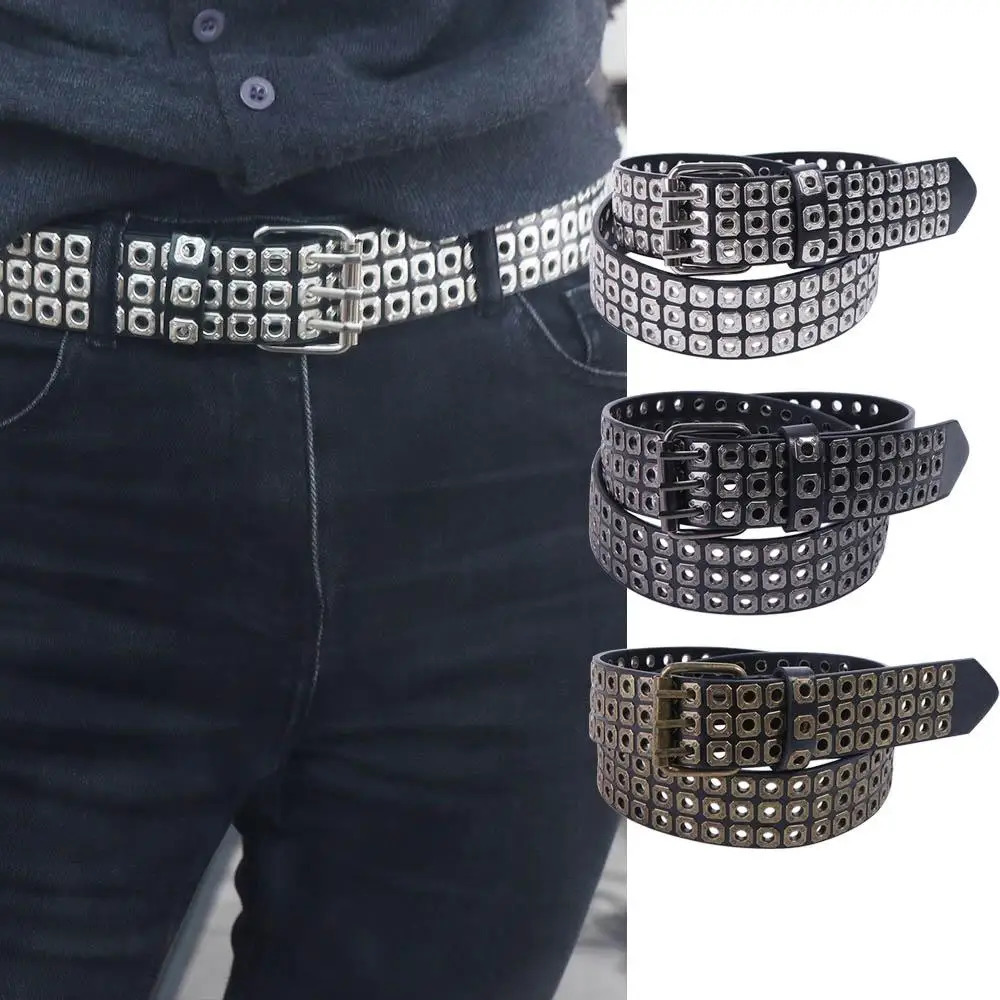 Alloy Pin Buckle Punk Style Rivet Belt Jeans Belt All-match Unisex Gothic Waist Strap Retro Punk Rock Belt Accessories 260612