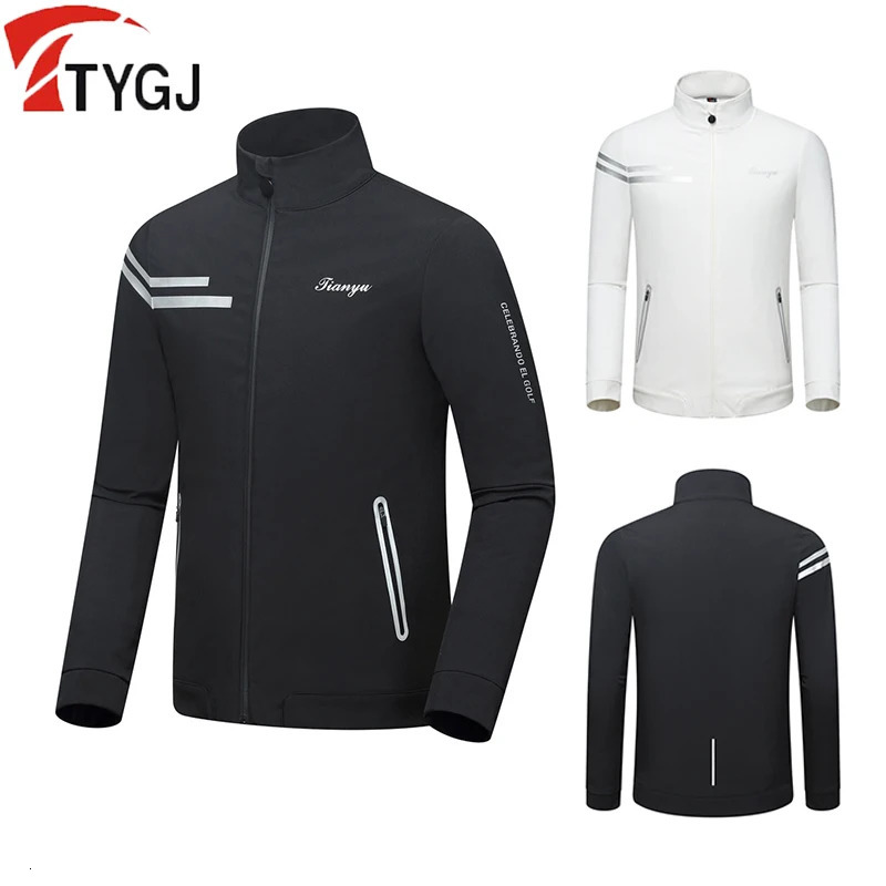 TTYGJ Golf Jacket for Men Winter Autumn Waterproof Training Mens Coat Windproof Warm Sporty Classics Tops Windbreakers 260611