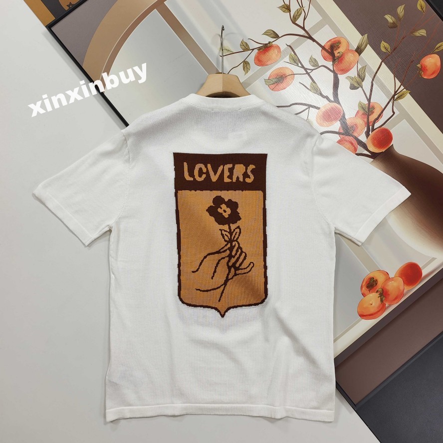 xinxinbuy Men designer Tee t shirt Italy Milan Box Jacquard Flowers knit polo cotton women blue red BLACK green white orange S-2XL