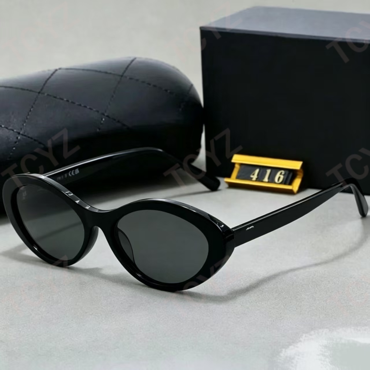 luxury designer sunglasses Cat Eye rotundity Frame sunglasses for women letter classic Travel trend Beach shading UV protection polarized fashion gl
