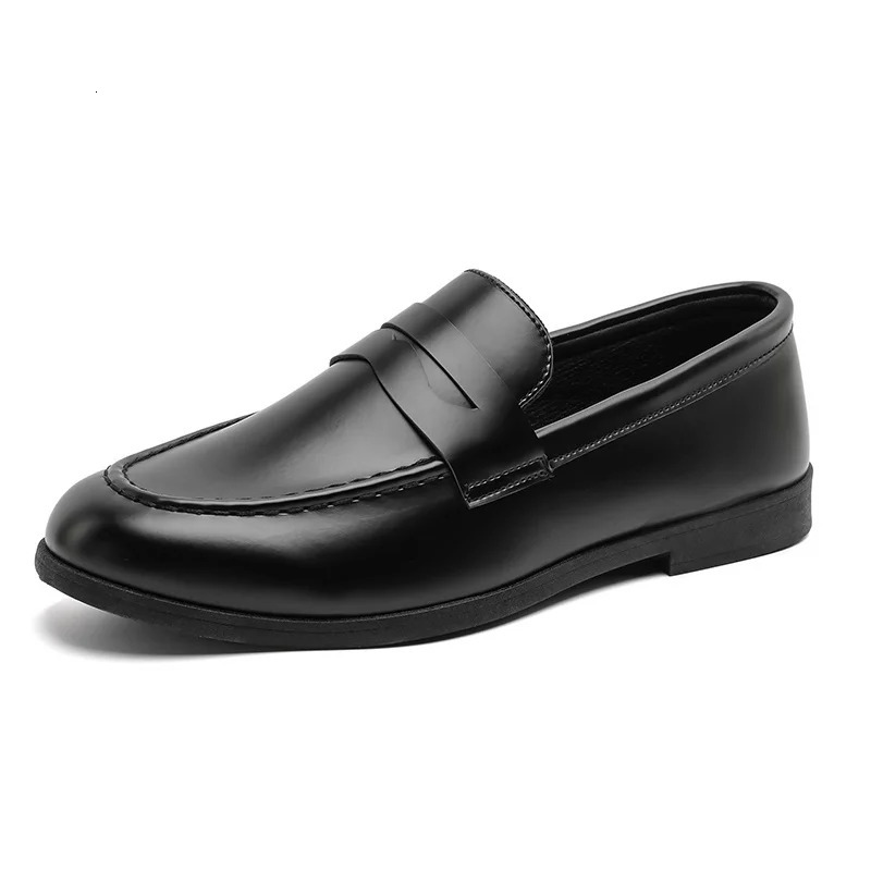 High Quality Men Loafers Comfortable Lightweight Casual Shoes Leather Dress Slip on Flat Fashion Business Moccasins 260611