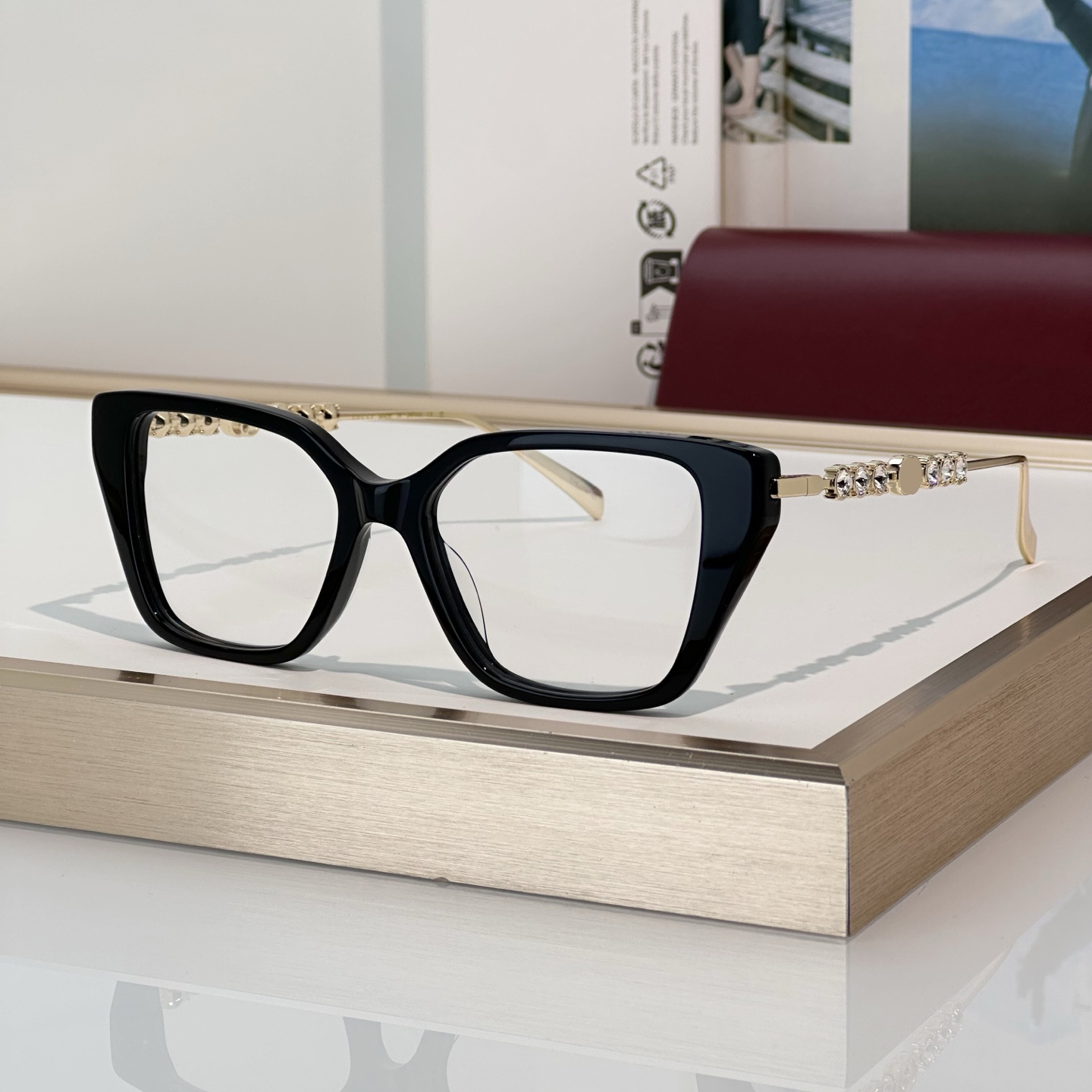 Optical Eyeglasses For Men Women Retro 19690 Designer Fashion Sheet Acetate Full Frame Detailed Elasticity Cateye Style Anti-Blue Light Lens Plate W