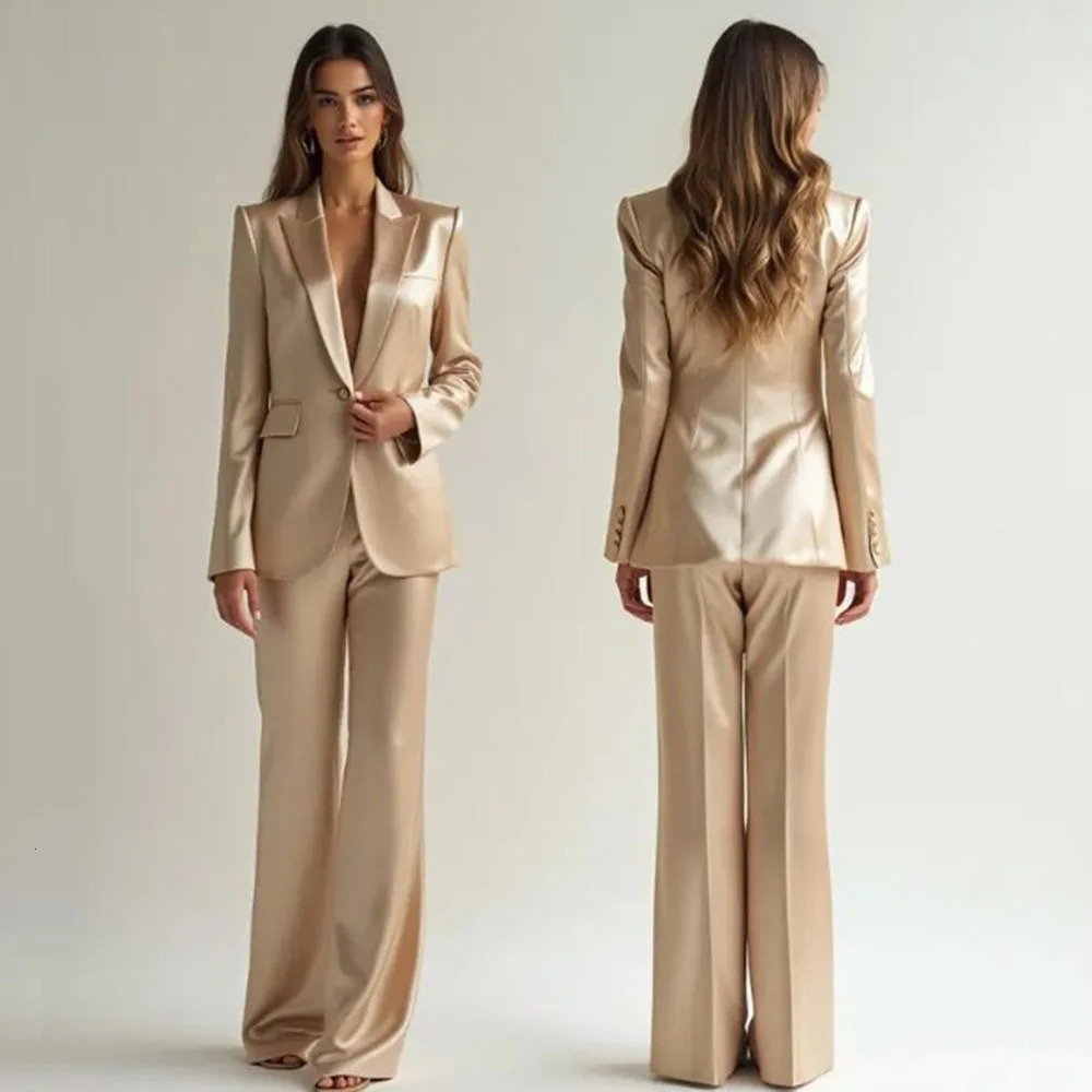 High Quality Women s Suit One Button 2 Piece Jacket Pants Female Clothing Slim Fit Smart Office Banquet Lady Blazer Set 260610