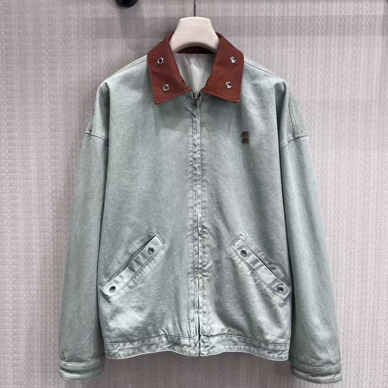 Designer Women's Jackets woman Clothing M Brand 26 Summer New Fashion Versatile Embroidered Letter Pocket Contrast Color Turn-down Collar Cardi