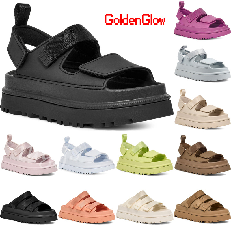 Designer Sandals GoldenGlow Slides Womens Golden Glow Slippers Platform Sandal EVA Slide Mules Comfort Pink Black Blue Brown Tazz Tasman Ladies Summ
