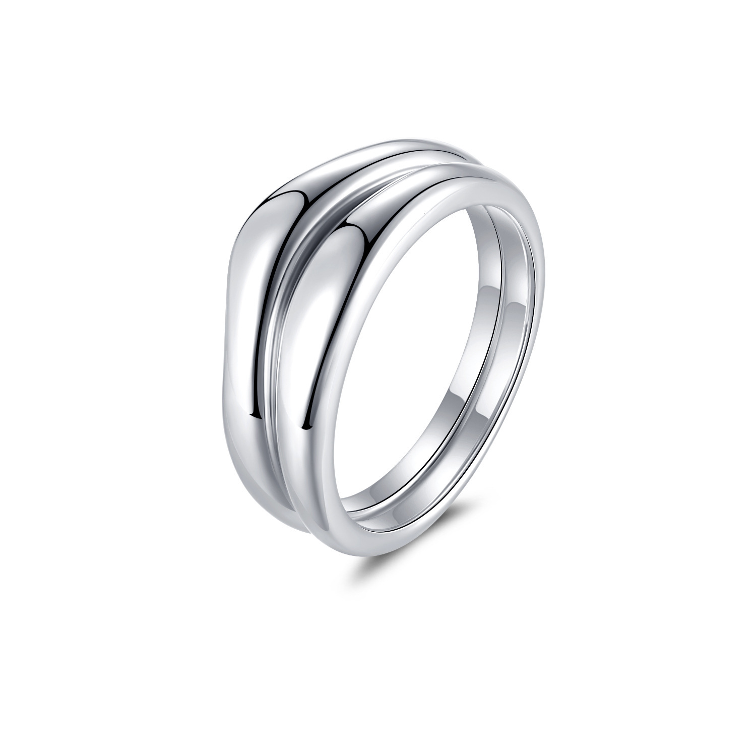 s925 silver men's simple niche rings, 18K gold-plated jewelry women's couple rings