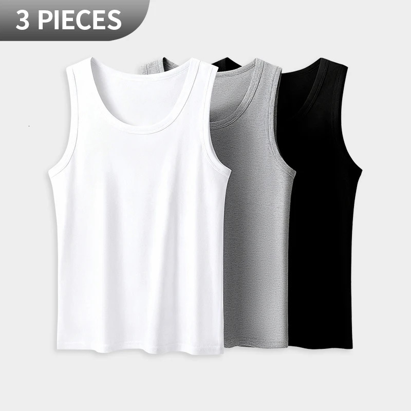 13 Pack Four Seasons Mens Cotton Joker Vest Teenagers Simple Fit Sports Fitness Tshirt Middleaged Casual Sleeveless Shirt 260601