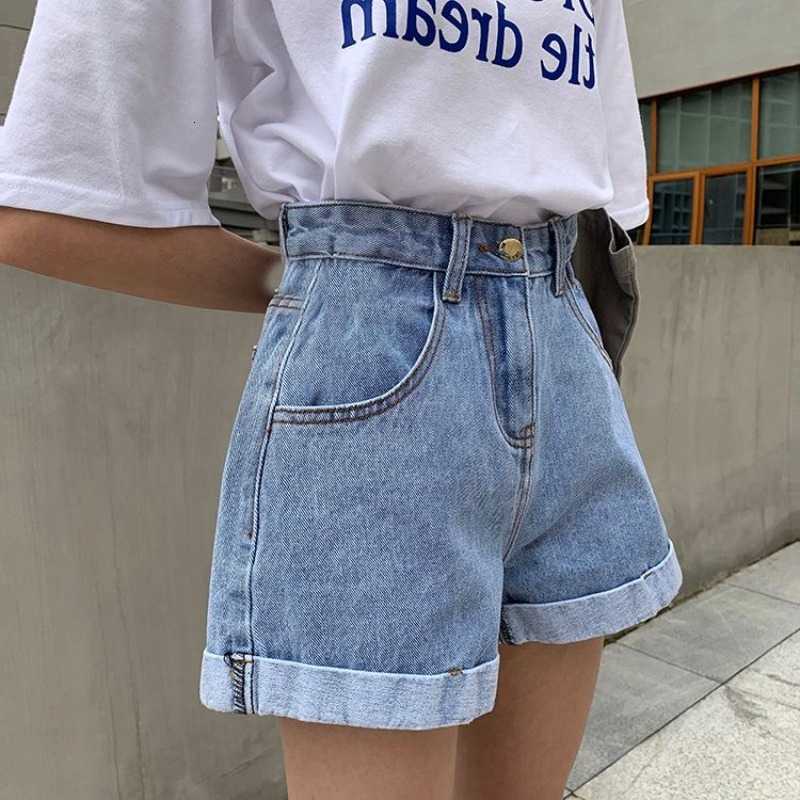 With Womens Denim Shorts Wide Belt High Waist Female Short Jeans Pants Trend 2025 New In Offer Aesthetic Hot Elasticty Outfits M260612