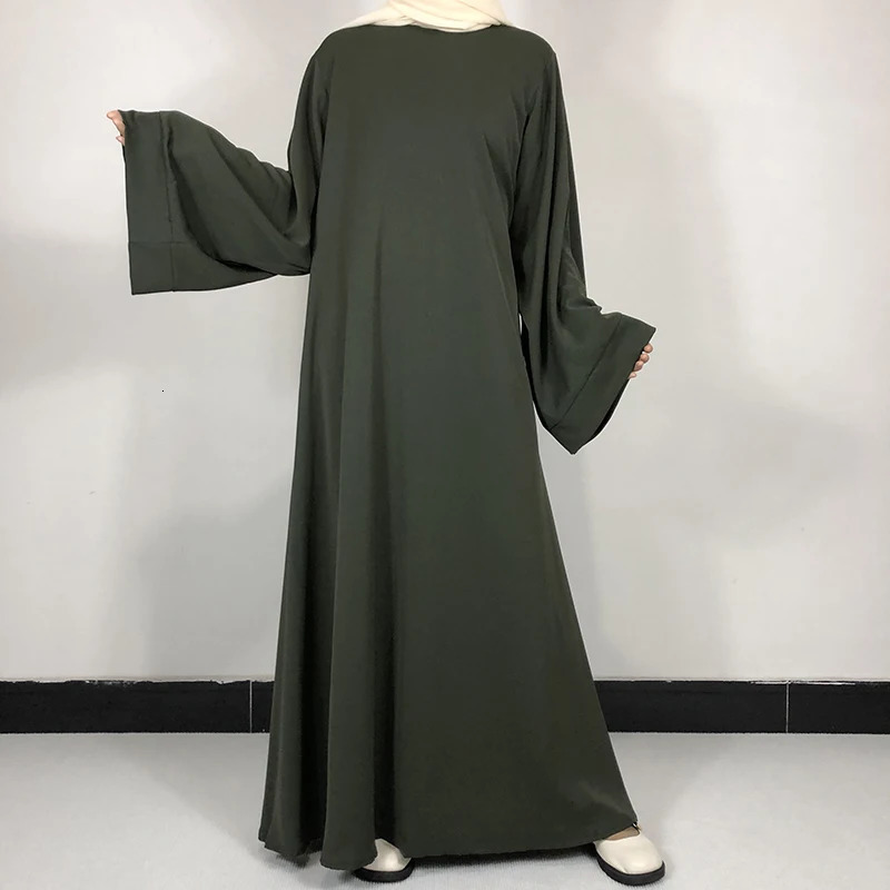 15 Colors Basic Plain Nida Abaya With Free Belt High Quality Muslim Women Modest Simple Dress EID Ramadan Islamic Clothing 260610