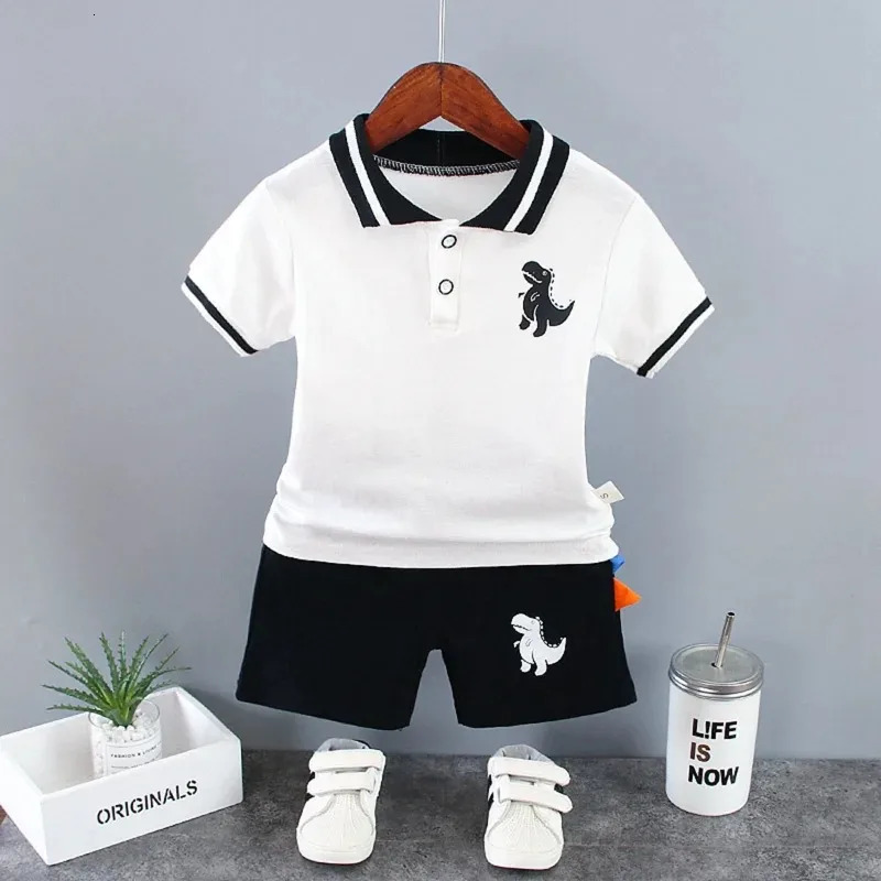 Summer Baby Boys Clothes Children Cartoon TShirt Shorts 2PcsSet Kids Clothing Set Infant Casual Costume Toddler Tracksuits 260612