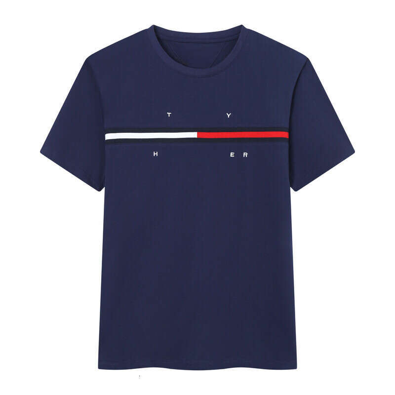 Tommyhilfger Mens T Shirt Tommmy Shorts Hilfighers Designer Clothes Women Maillot De Bain Vintage Loose Fit Print Short Sleeve Casual Tee Kids Cloth