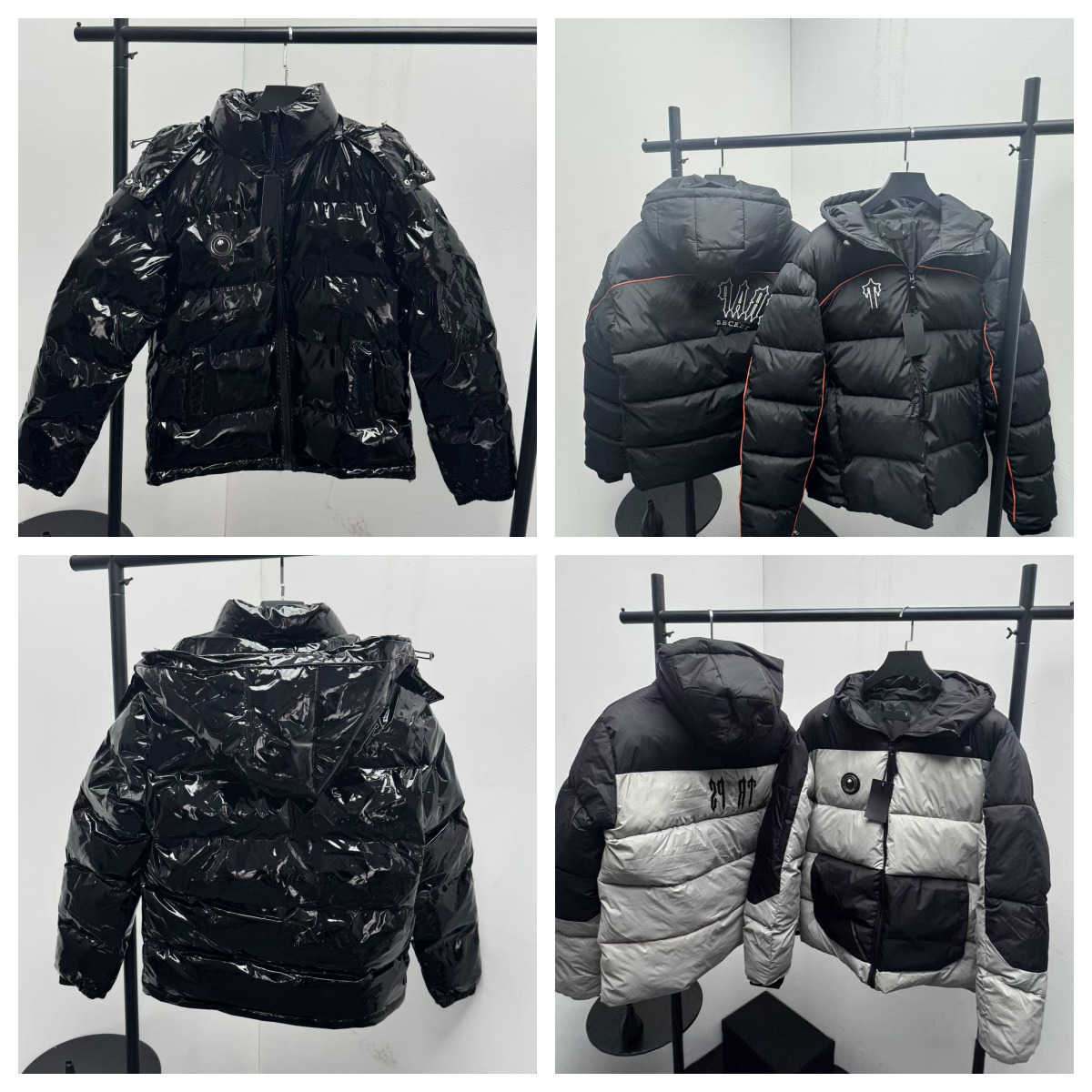 Designer Y2K Men Down Jacket Hooded Coats Vintage Parkas Outerwear Zipper Hoodie Casual Oversized Jackets Mens Winter Hip Hop Strt Cotton Hoodies Co