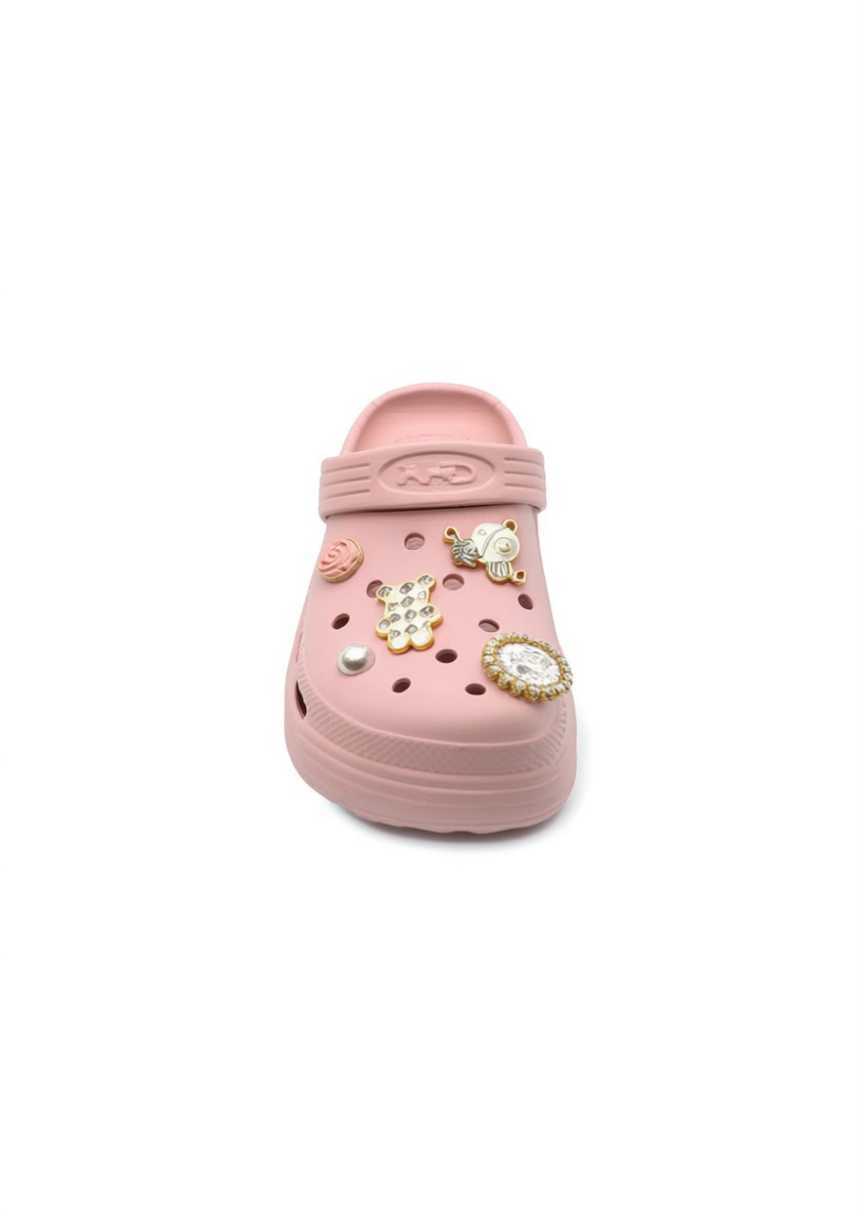 Kids Sandals With Animated Pins Size 21 For Baby Girls Summer Plastic Slip On Round Toe Solid Color EVA Outsole L260612OOUM