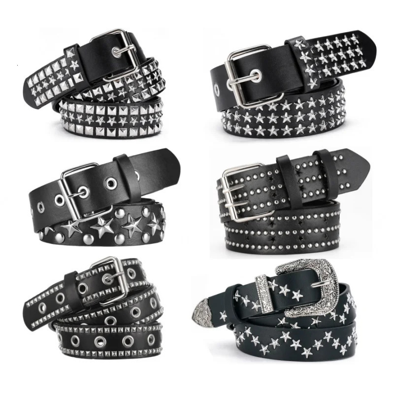 Mens and Womens Belt Elegant Genuine Leather Belt Punk Style Jeans Dress Waist Accessory 260611