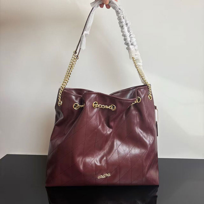 10A Luxury Designer Bag Mini Bucket Bag Women's Fashion Tote Bag Premium Real cowhide quilted handbag Black purse Gold Chain shoulder bag Cross