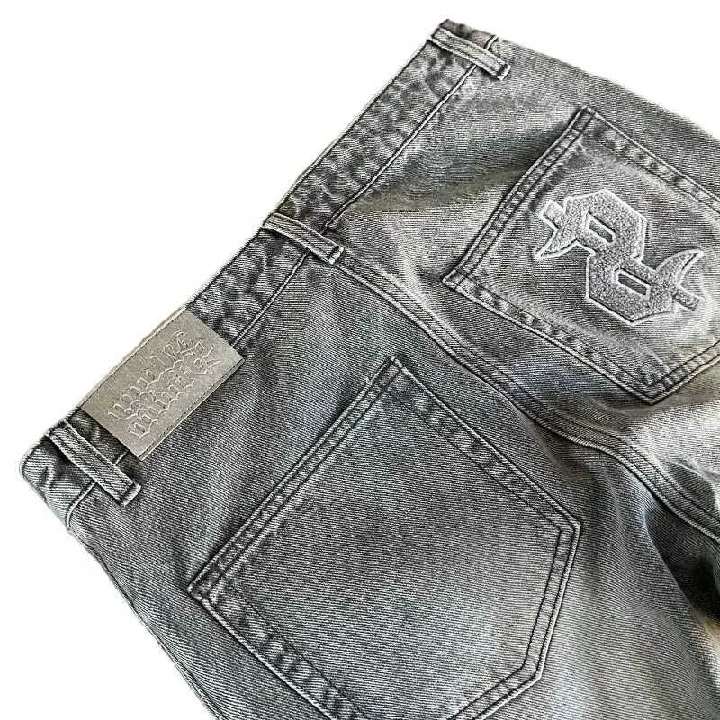 Korean Style Harajuku Style Couple Loose Denim Pants Autumn/winter Y2k Retro Mens USD Embroidered Worn-out Washed Jeans Q260612