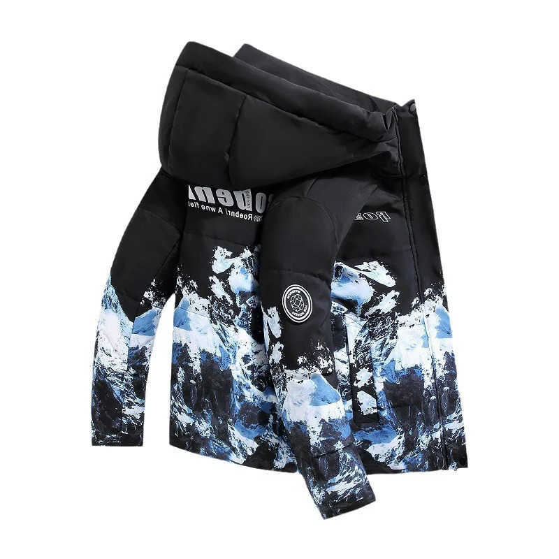 Men Snow Mountain White Duck Down Coats New Winter Hooded Casual Puffer Jackets High Quty Male Outdoor Windproof Warm Q260612