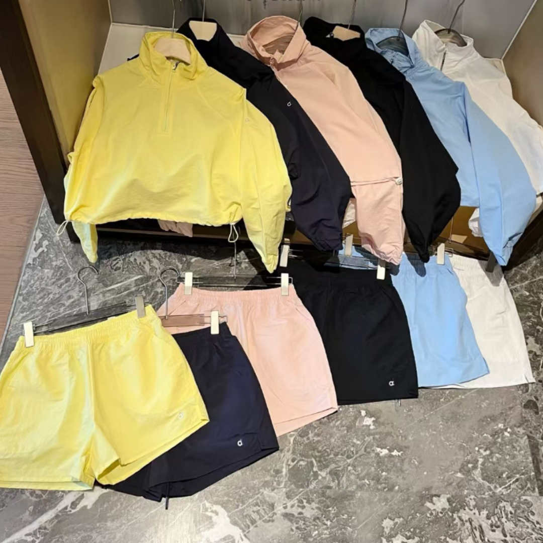 A2085 Combinaison de Protection solaire taille haute à manches longues pour femmes pour les activités de plein air, ensemble haut court à col mon