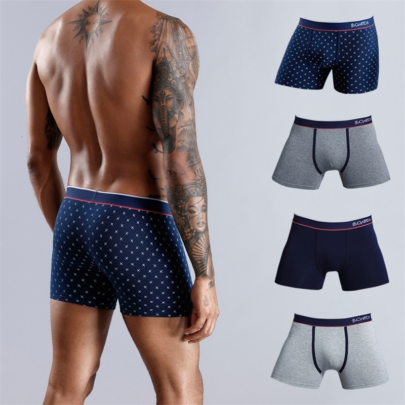 4Pcs Underwear For Man Boxers Cotton Mens Panties Pack Boxershorts Underpants Slip Homme Boxer Shorts Sexy y260609