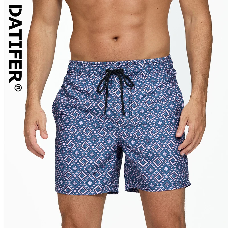 DATIFER 2026 Summer Mens Shorts Classic Polyester Quickly Dry Breathable Mesh Liner Shorts Para Hombre Gym Beach Pants 260612