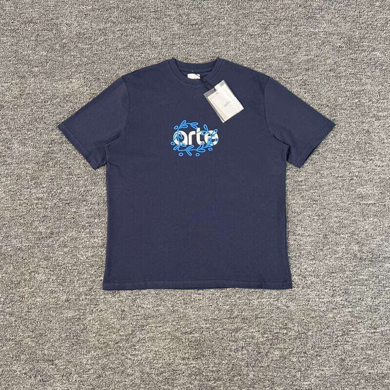 ARTE New Letter Print Round Neck Short Sleeve T-Shirt Autumn Winter Trendy Loose Unisex Casual Top