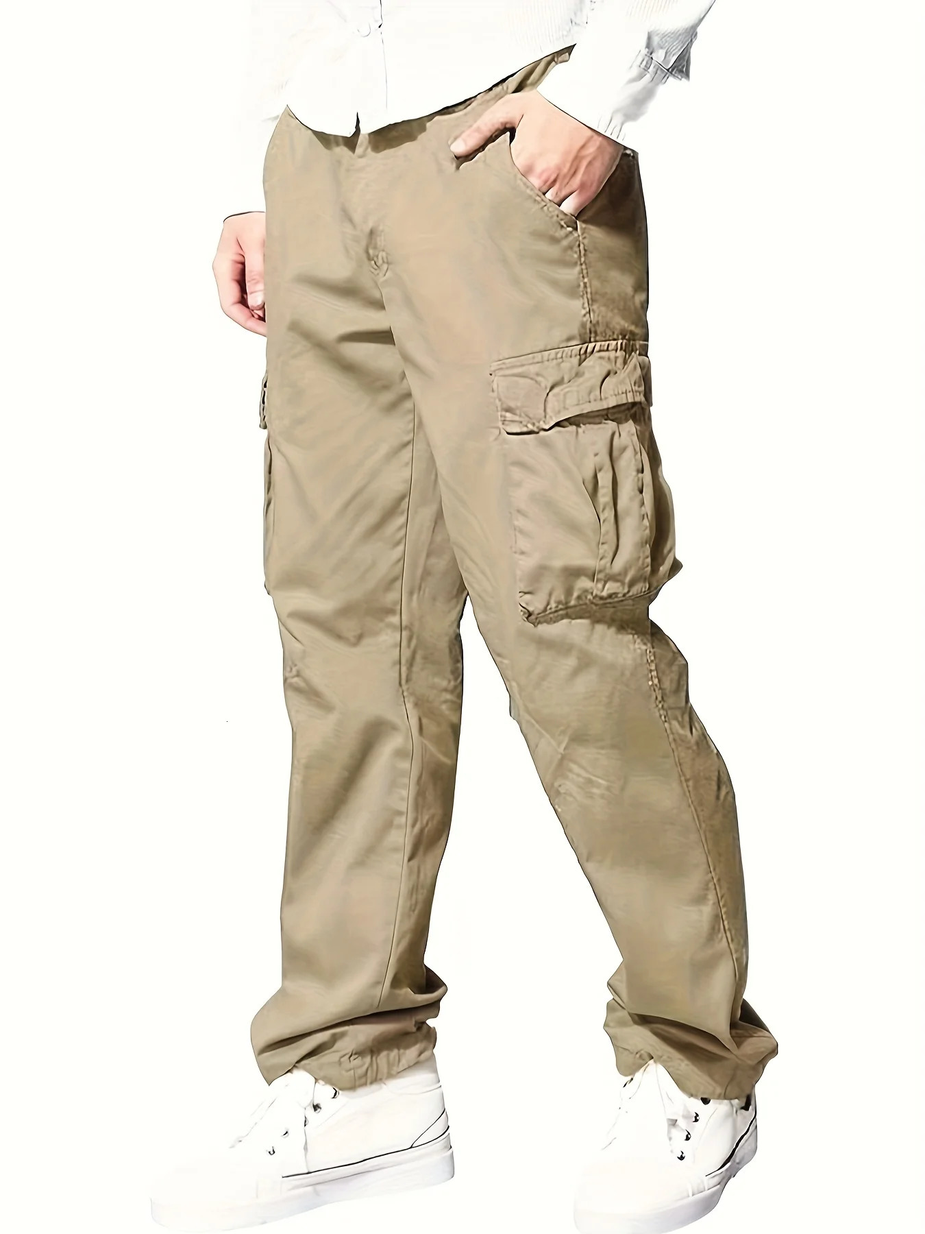 2026 Summer Mens Work Pants European and American Independent Station Drawstring Multi Pocket Casual 260612