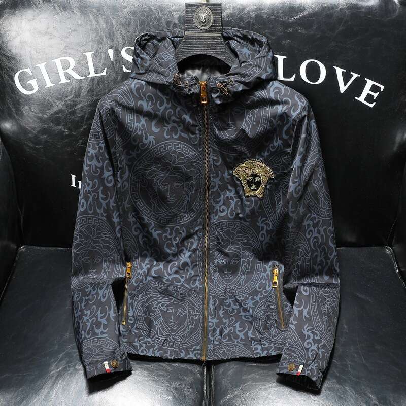 2026 Autumn New European Style Trendy Men's Fashion Casual Hooded Jacket