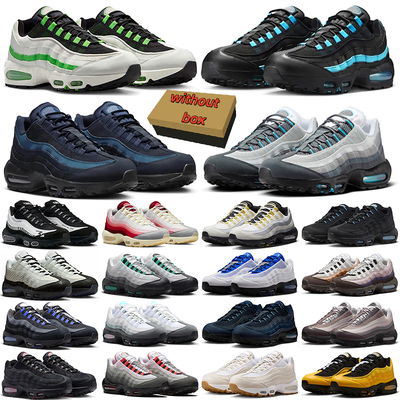 With box mens womens outdoor sports trainers sneakers Bubble Black Anthracite white grey green navy blue pink red running shoes designer 95 95s men