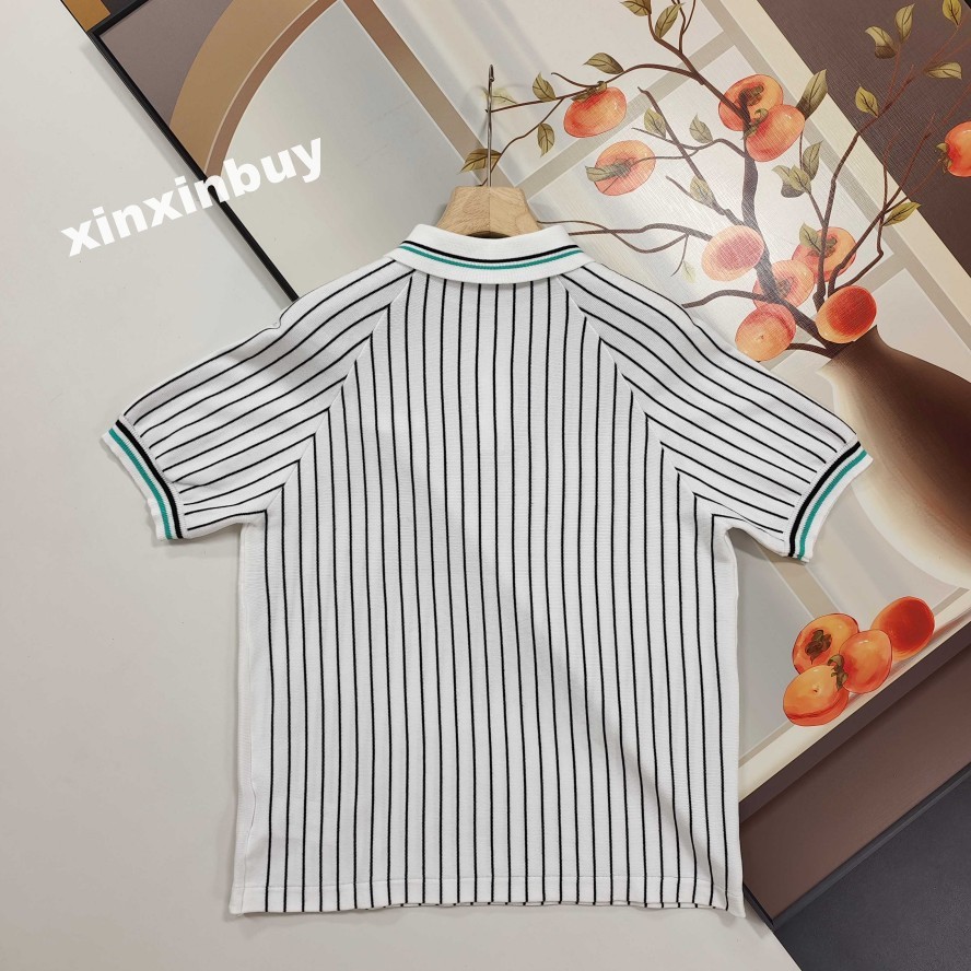 xinxinbuy Men designer Tee t shirt Italy Milan Check jacquard floral knit polo cotton women blue red BLACK L-2XL