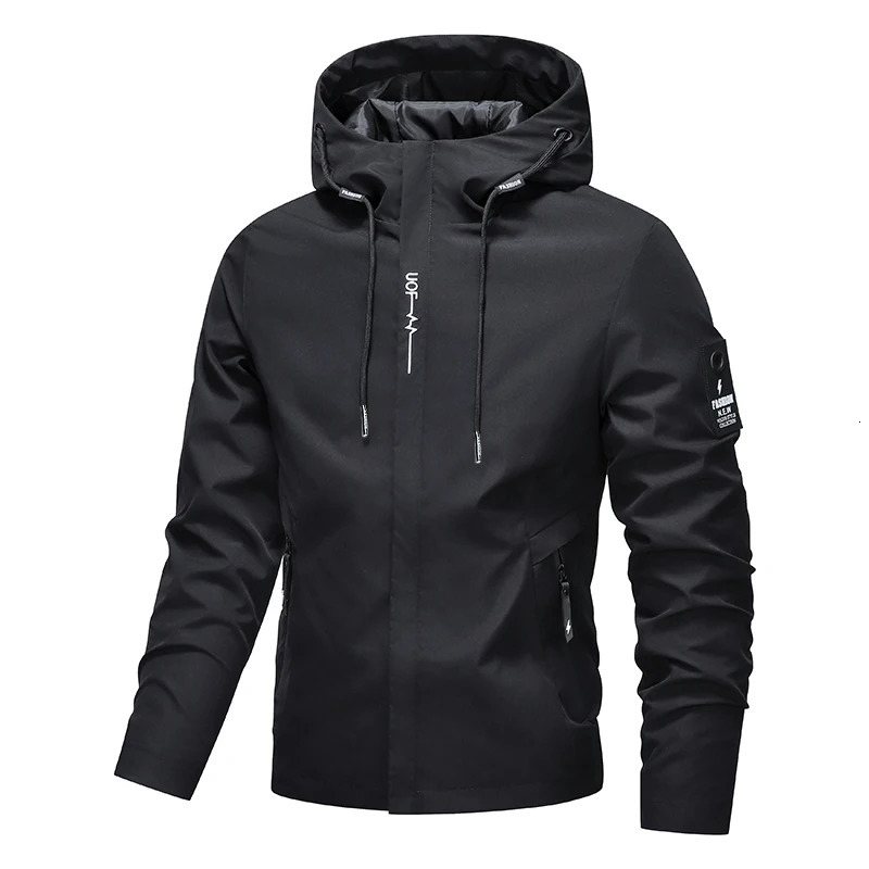 Waterproof Jacket Men Outdoor Softshell Zip Up Hooded Windbreaker Hiking Camping Coats Lightweight Spring Autumn 260612