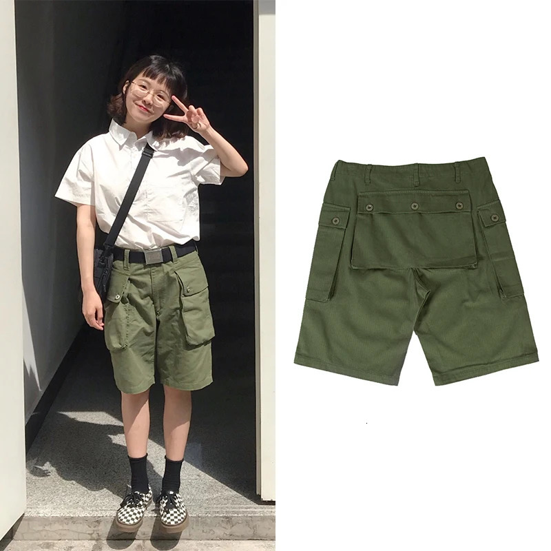 2025 Vintage P44 HBT USN USMC WW2 men shorts army camouflage clothing military summer cotton short pants cargo plus size 260605