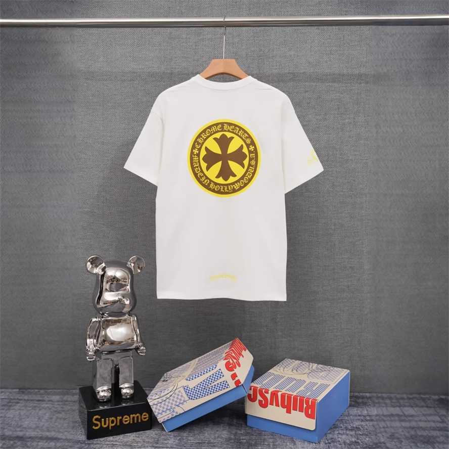 Correct version CH Chrome Summer Cross and Horseshoe Print Short Sleeve T-shirt Couple Style{category}{category}2199
