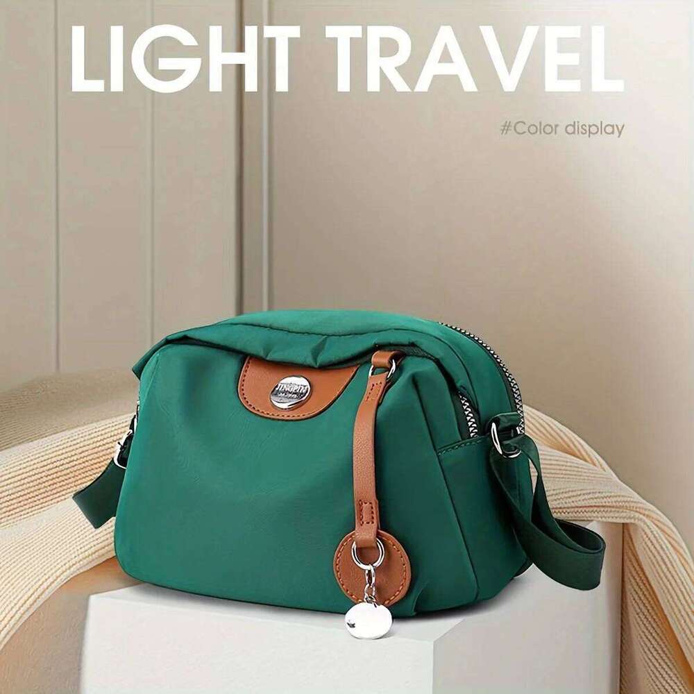 Green Oxford cloth senior crossbody lightweight all fashion solid color shoulder bag a pack