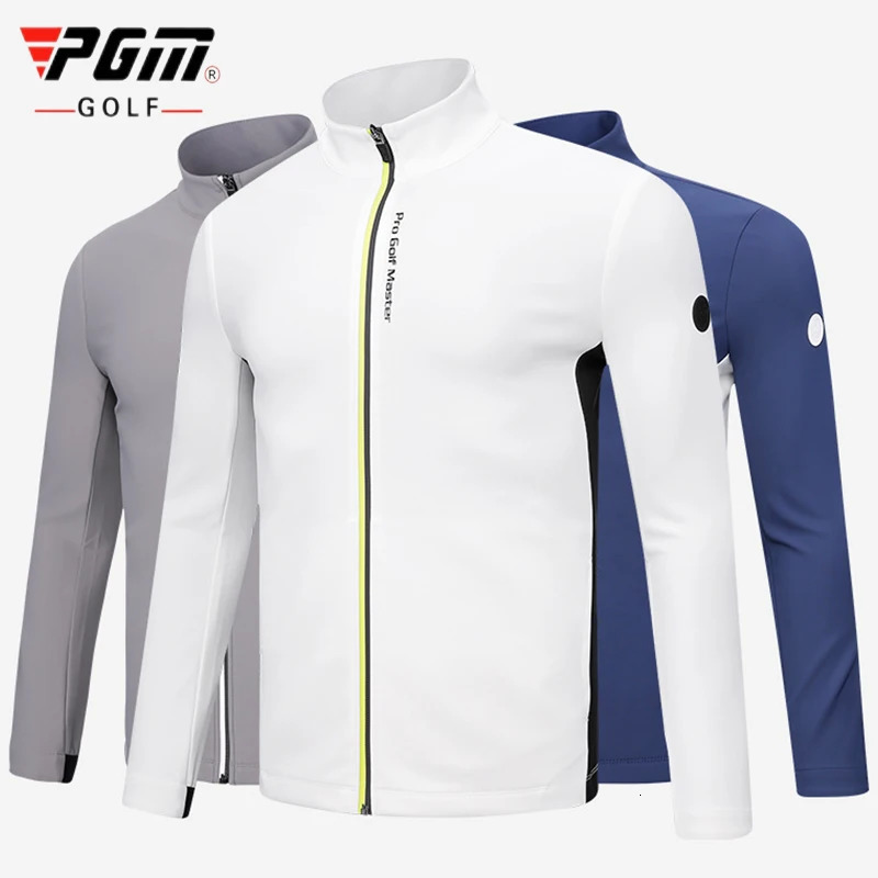 Pgm Autumn and Winter Golf Jacket for Men Stand Collar Keep Warm Cardigan Casual Sports Coat Thick Windproof Golf Jacket 260611