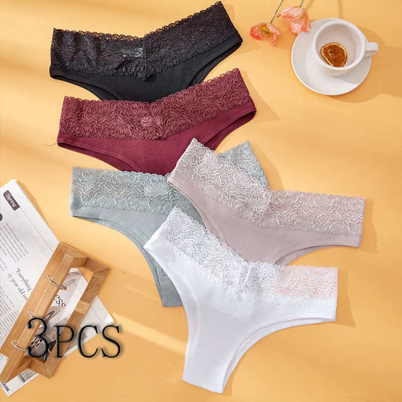 3PCS Breathable Comfortable Womens Underwear Sexy Fashion Womens Briefs Seamless Soft Womens Panties Stretchy Lingerie 260611