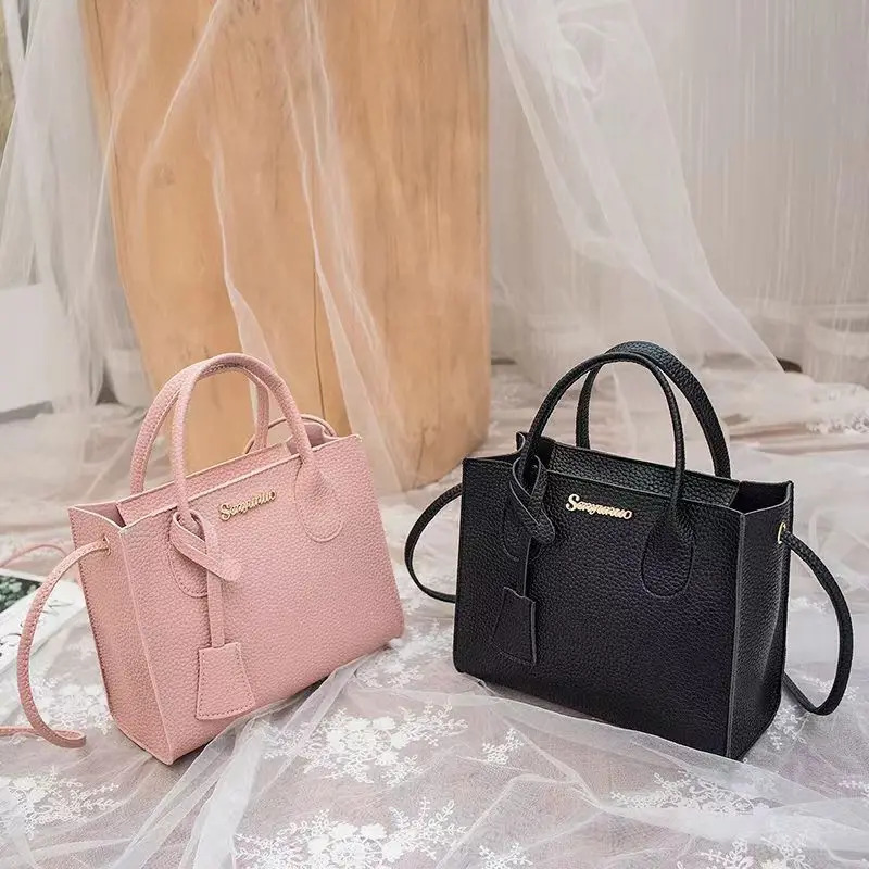 Ladies Litchi Pattern Handbag Minimalist Women Bag Shoulder Bag Messenger Bag Retro Leisure Handbag Festival Gifts 260610