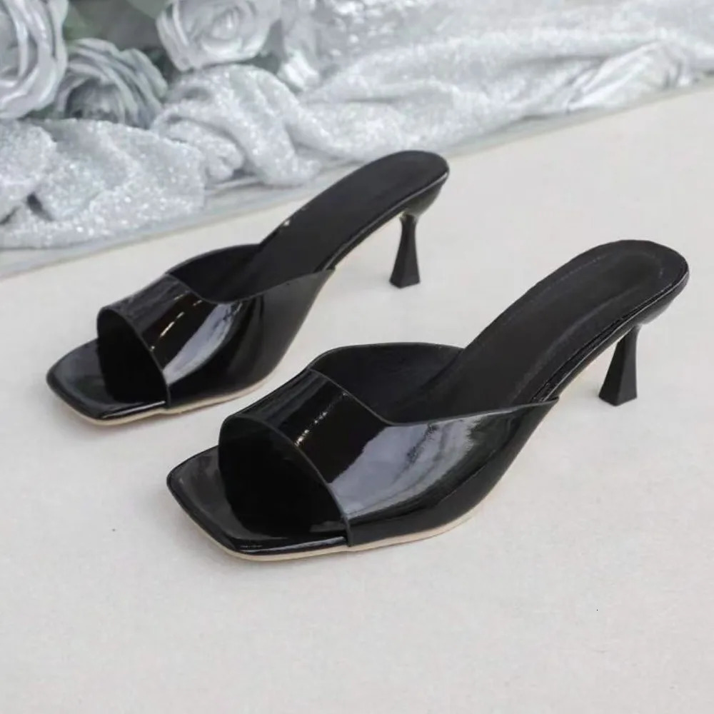 Mode Fisch Mund Hausschuhe Sommer Komfort Kleid Schuhe Sexy Offene spitze Stiletto Sandalen Elegante Büro Frauen High Heels 260612