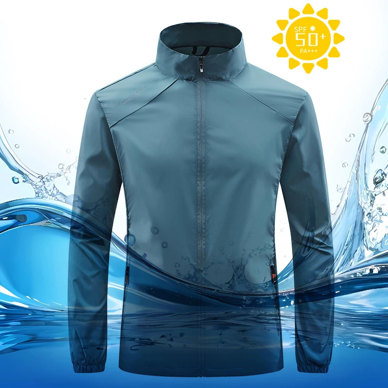 Running Jacket Ultra Light Mens Summer Casual Zipper Placket Soft Skin Windbreaker Street Motorcycle Fishing Sunscreen Suit 260612