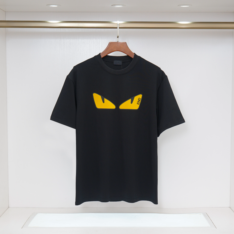 2026 New Summer Luxury Mens T-shirts 100% Cotton Loose Women Breathable Brand Monster Eyes Logo T shirts Men High Street Casual Women Men T-shirts A