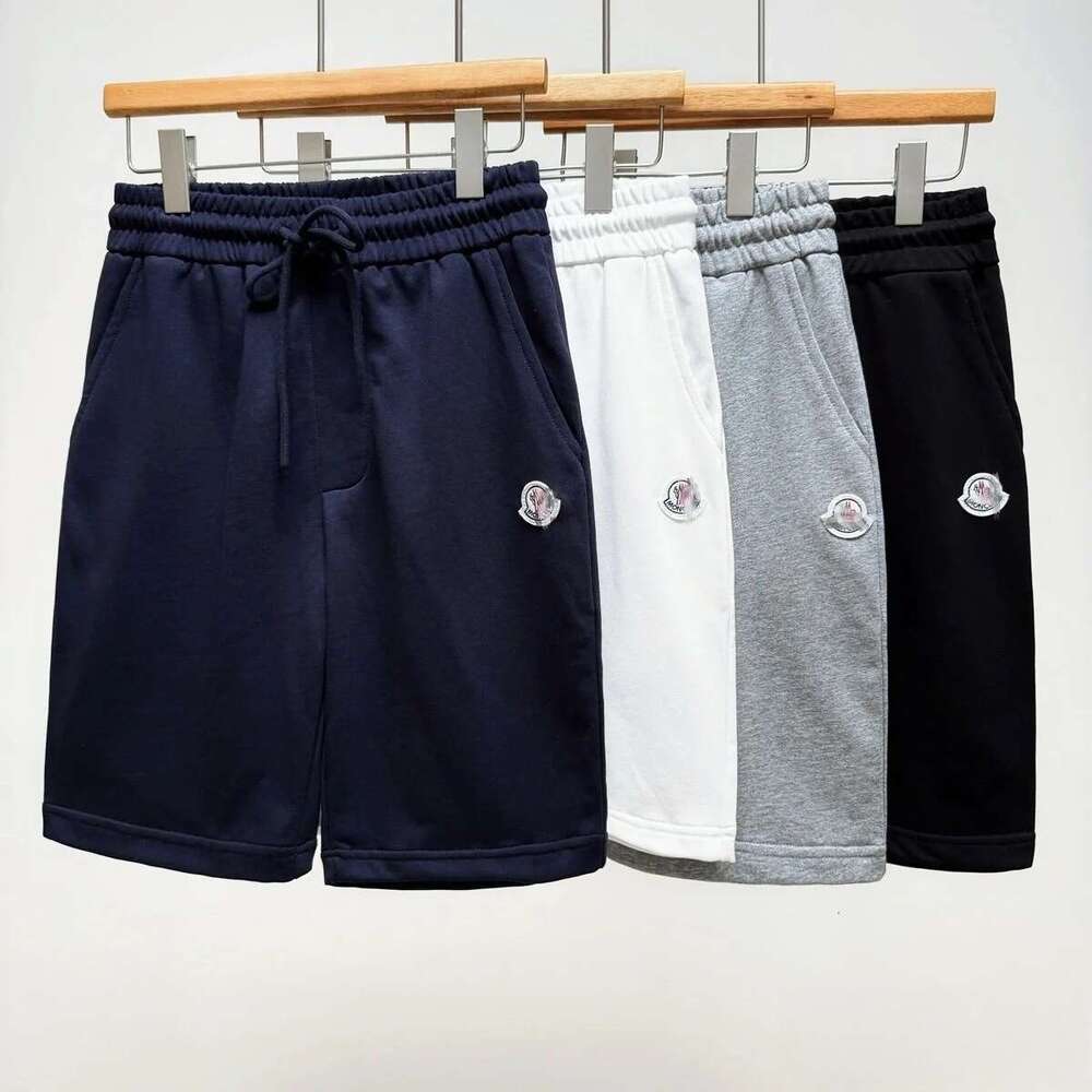 Cross-border foreign trade summer new M-brand shorts, unisex, pure cotton, casual knee-length pants, solid color, quick-dry half-length shorts