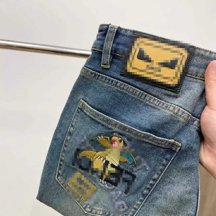 Spring and summer fashion new stretch slim jeans mens pants slim pants tracksuit Q260612