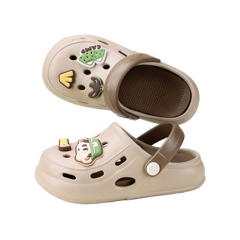 Childrens Summer Lightweight Waterproof Cave Shoes Soft-Soled Non-Slip Sandals for Boys and Girls Flat Beach Slippers L260612RR3P