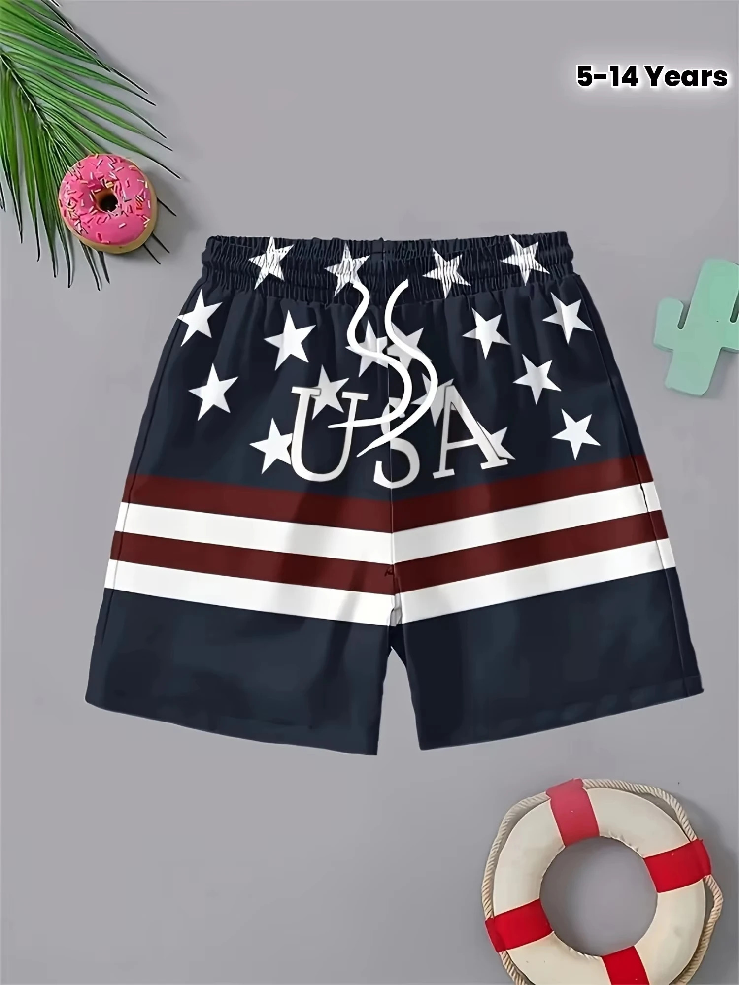2026 Men USA Flag Beach Shorts Suitable for Daily and Training Wear Y2K Oversized Casual Quick D 260612