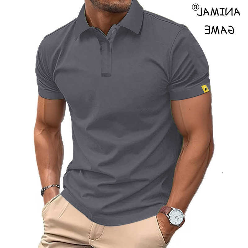 Shirt Mens Short Summer Sleeve Sport T Shirt Casual Business Lightweight Button Streetwear Breathable Tops M260612